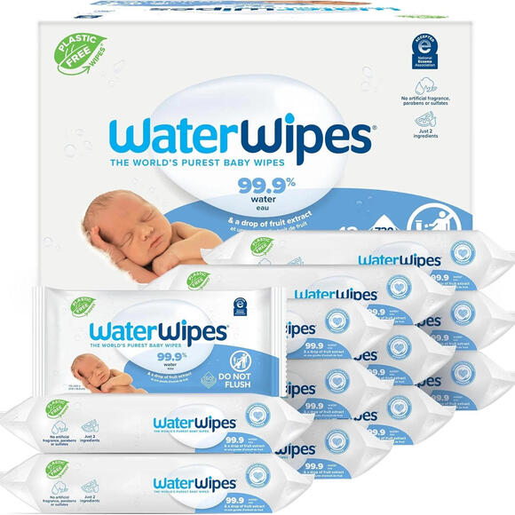 **SOLD** WaterWipes Plastic-Free Original Baby Wipes 99.9% Water Based Unscente - Picture 1 of 2